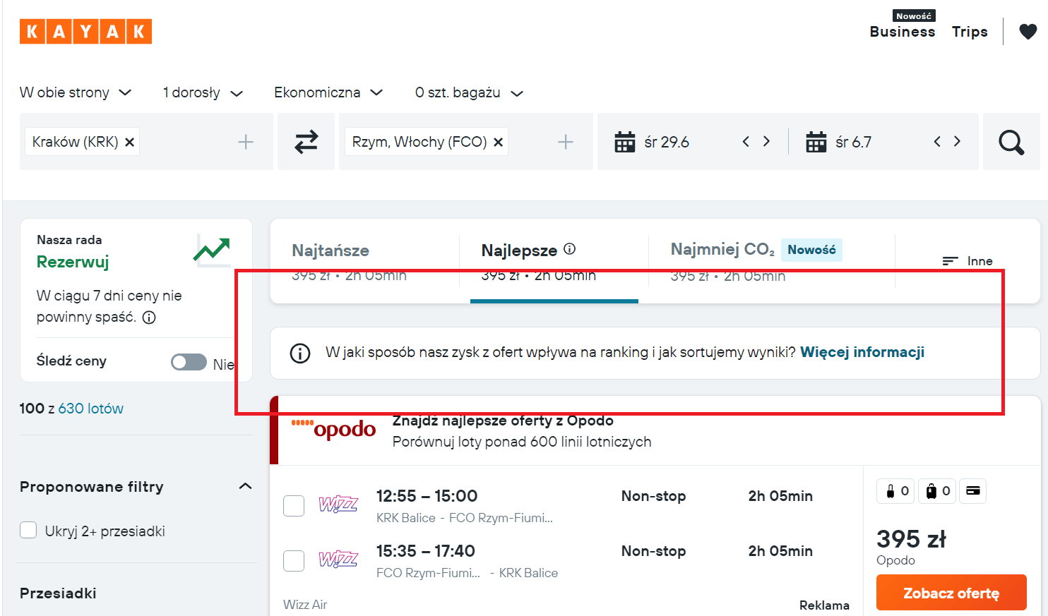 wdrożenia omnibusa w kayak